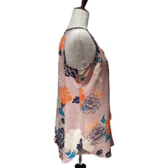 C&E Floral Sleeveless Blouse w/ Tassels - Picture 3 of 10